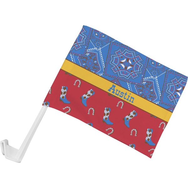 Custom Cowboy Car Flag - Small w/ Name or Text
