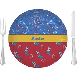 Cowboy Glass Lunch / Dinner Plate 10" (Personalized)