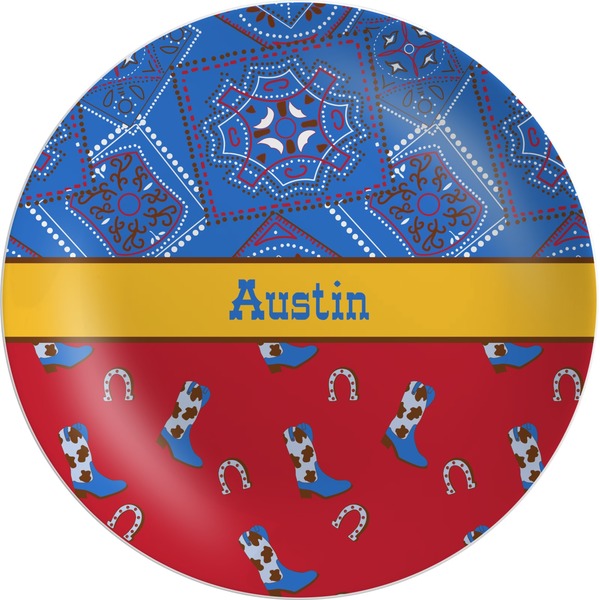 Custom Cowboy Melamine Plate (Personalized)