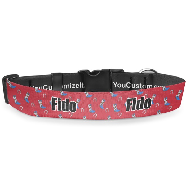 Custom Cowboy Deluxe Dog Collar - Small (8.5" to 12.5") (Personalized)