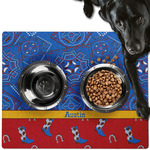 Cowboy Dog Food Mat - Large w/ Name or Text