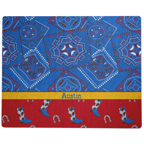 Cowboy Dog Food Mat - Large without Bowls