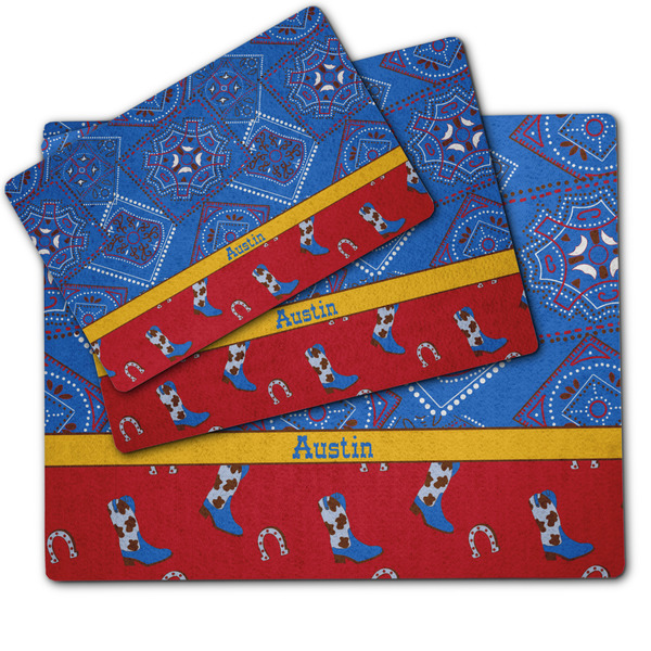 Cowboy Dog Food Mat - MAIN (sm, med, lrg)