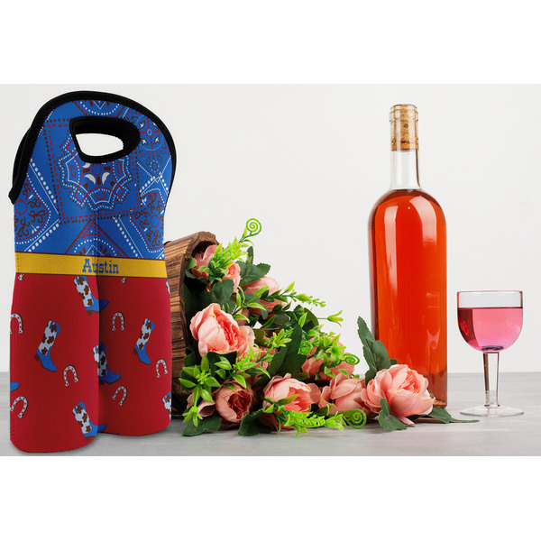 Cowboy Double Wine Tote - LIFESTYLE (new)