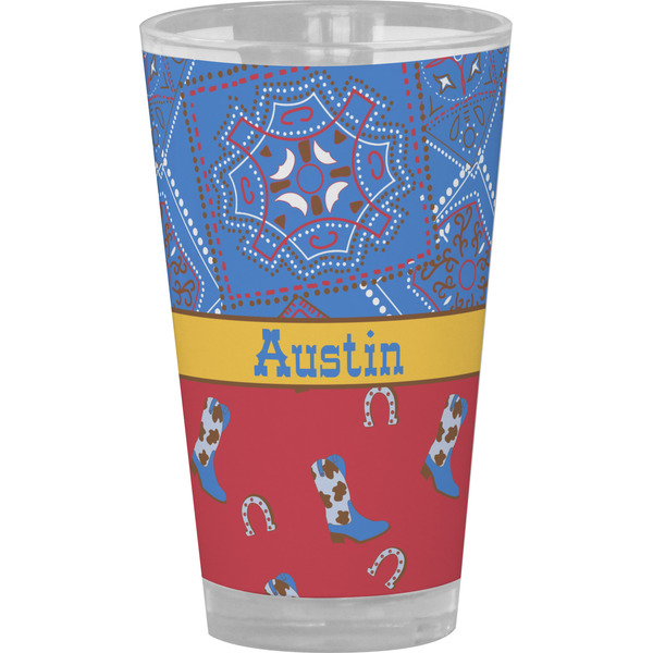 Custom Cowboy Pint Glass - Full Color (Personalized)