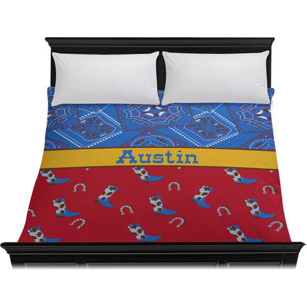 Cowboy Duvet Cover - King - On Bed - No Prop
