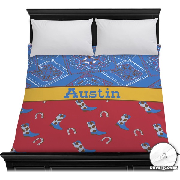 Custom Cowboy Duvet Cover - Full / Queen (Personalized)