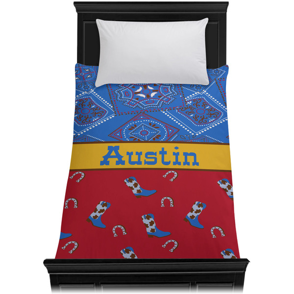 Cowboy Duvet Cover - Twin - On Bed - No Prop