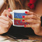 Cowboy Espresso Cup - 6oz (Double Shot) LIFESTYLE (Woman hands cropped)