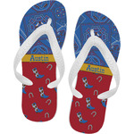 Cowboy Flip Flops - Large (Personalized)