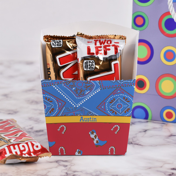 Cowboy French Fry Favor Box - w/ Treats View