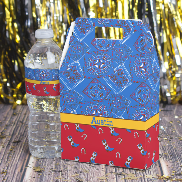 Cowboy Gable Favor Box - In Context