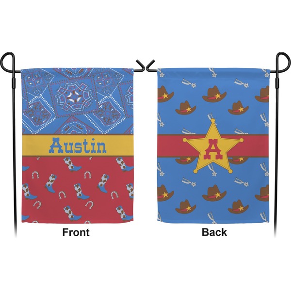 Cowboy Garden Flag - Double Sided Front and Back