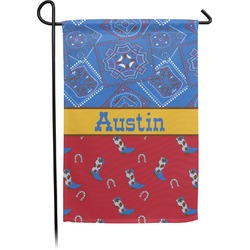 Cowboy Small Garden Flag - Double Sided w/ Name or Text