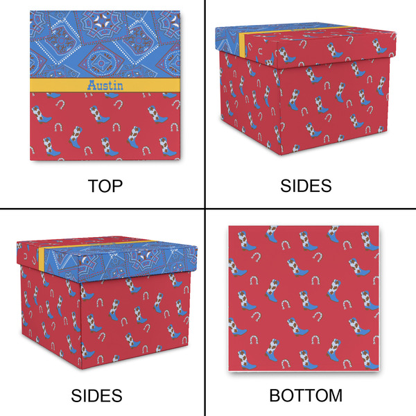 Cowboy Gift Boxes with Lid - Canvas Wrapped - Medium - Approval