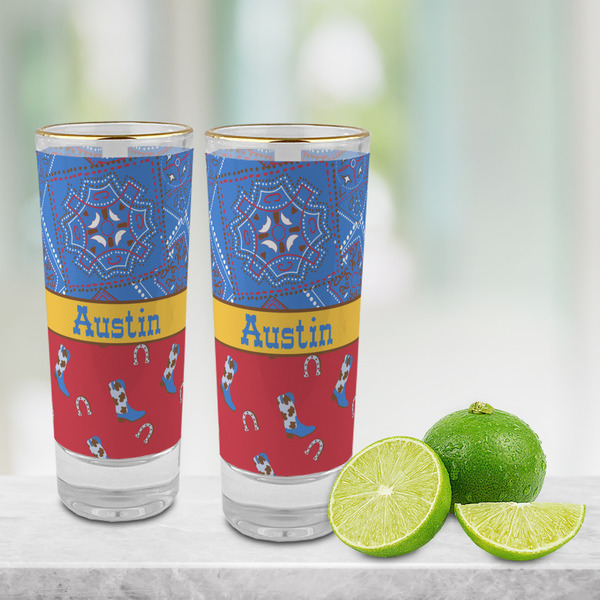 Cowboy Glass Shot Glass - 2 oz - LIFESTYLE