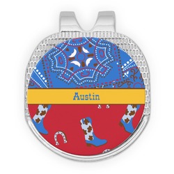 Cowboy Golf Ball Marker - Hat Clip - Silver