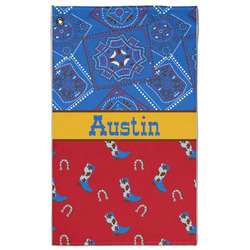 Cowboy Golf Towel - Poly-Cotton Blend w/ Name or Text