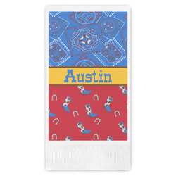 Cowboy Guest Napkins - Full Color - Embossed Edge (Personalized)