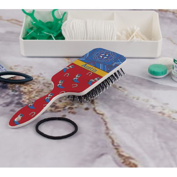 Cowboy Hair Brush - In Bathroom