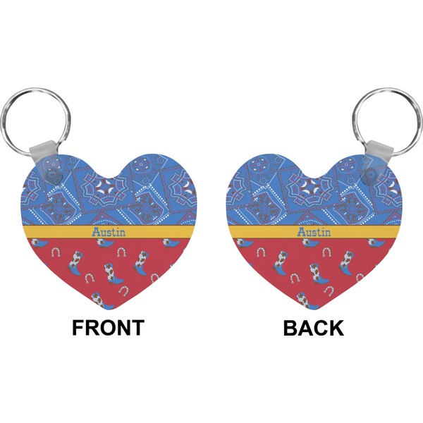 Cowboy Heart Keychain (Front + Back)