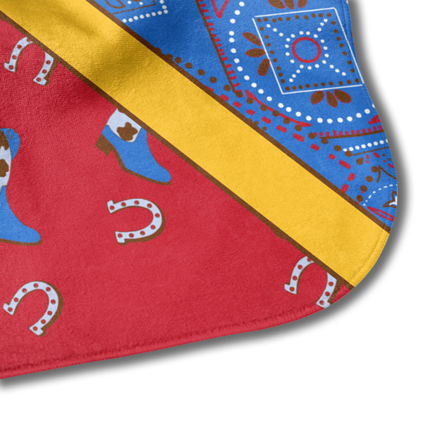 Cowboy Hooded Baby Towel- Detail Corner