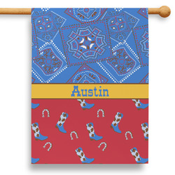 Cowboy 28" House Flag - Double Sided (Personalized)
