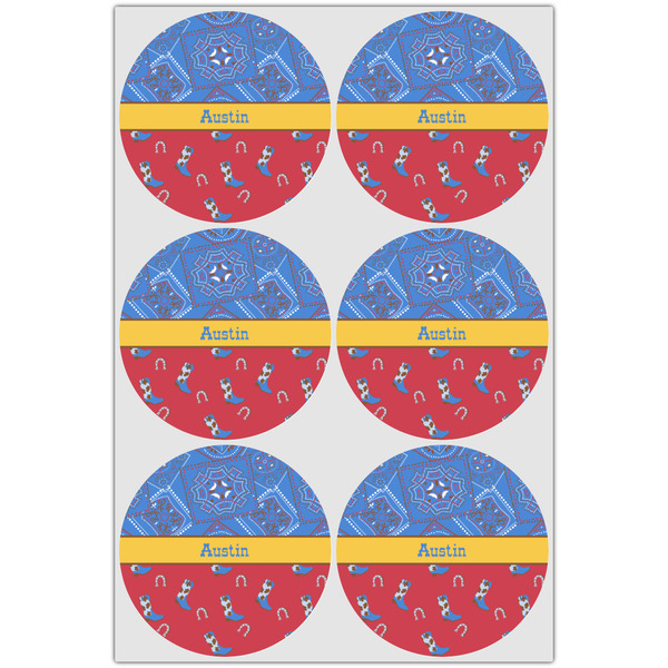 Cowboy Icing Circle - Large - Set of 6