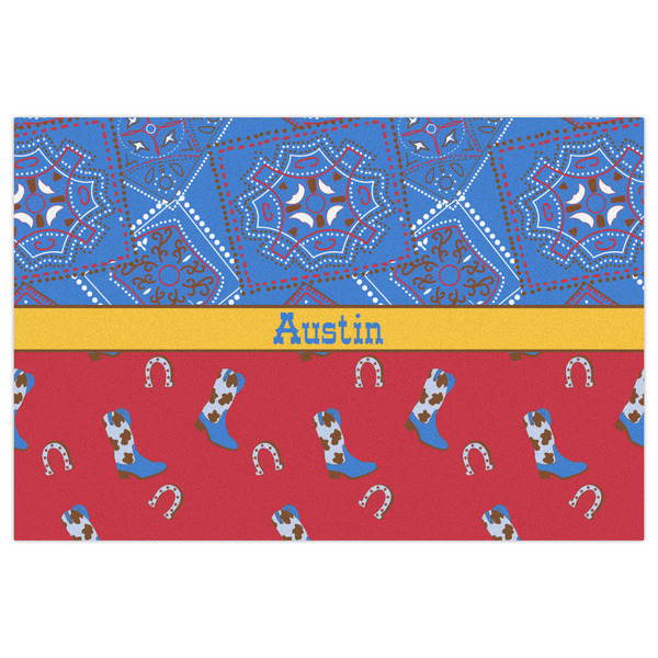 Cowboy Indoor / Outdoor Rug - 4'x6' - Front Flat