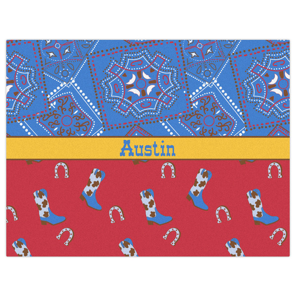 Cowboy Indoor / Outdoor Rug - 6'x8' - Front Flat