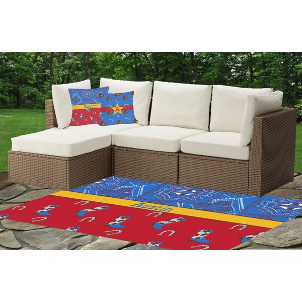 Cowboy Outdoor Mat & Cushions