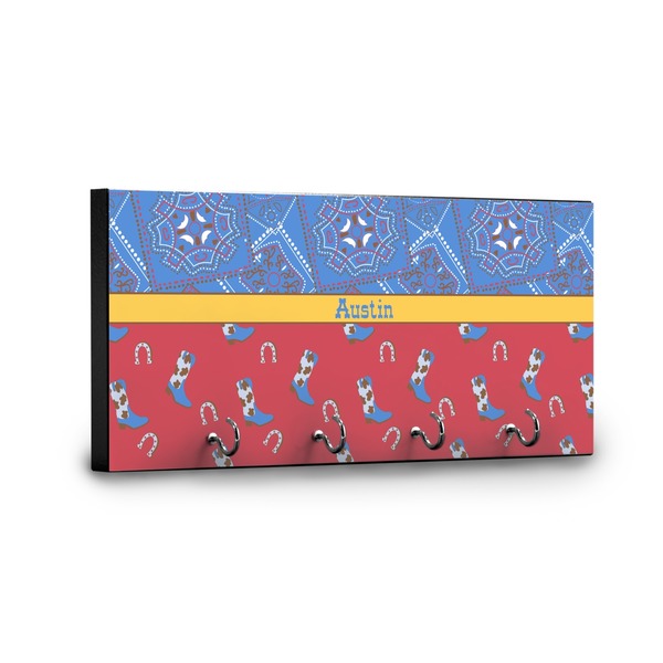 Cowboy Key Hanger - Front View with Hooks