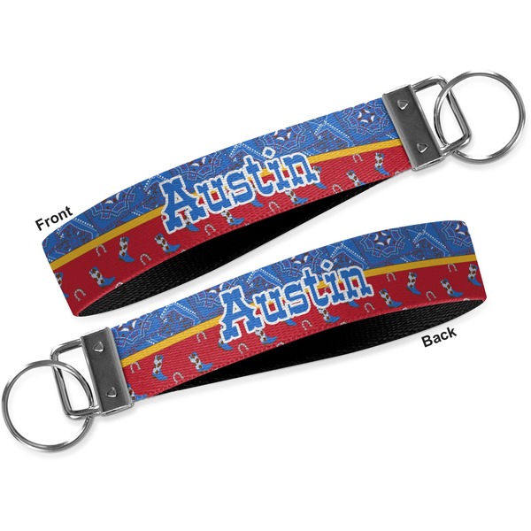 Cowboy Key-chain - Metal and Nylon - Front and Back