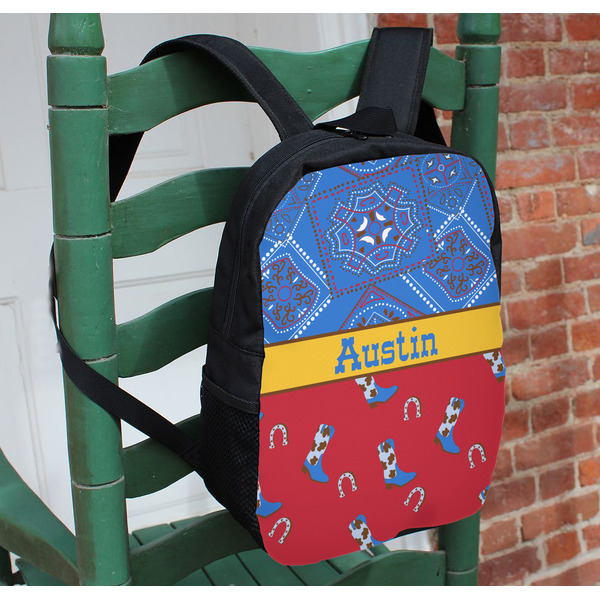 Cowboy Kids Backpack - In Context
