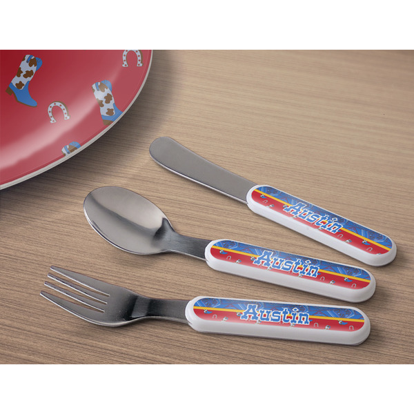Cowboy Kids Flatware w/ Plate