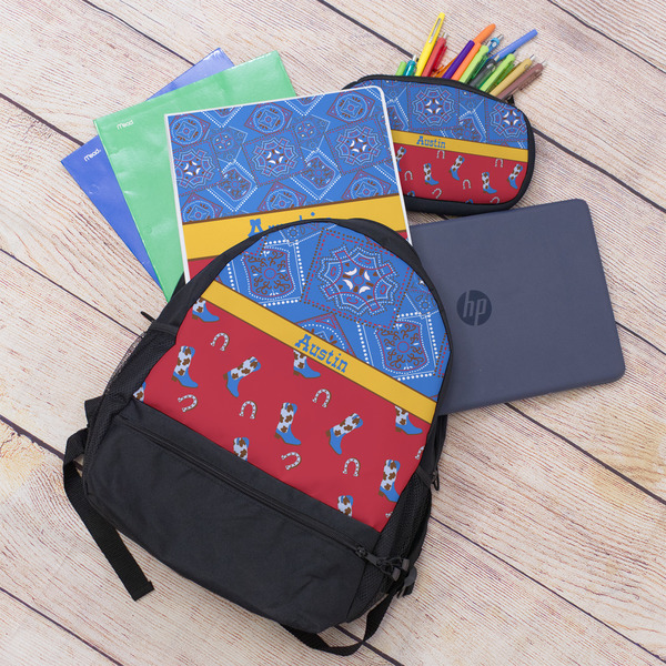 Cowboy Large Backpack - Black - With Stuff