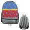Cowboy Large Backpack - Gray - Front & Back View