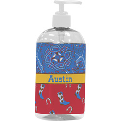 Cowboy Plastic Soap / Lotion Dispenser (16 oz - Large - White) (Personalized)