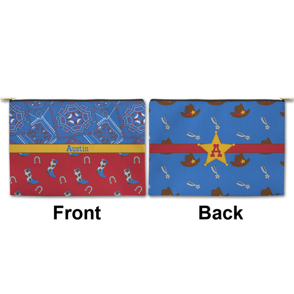 Cowboy Large Zipper Pouch Approval (Front and Back)