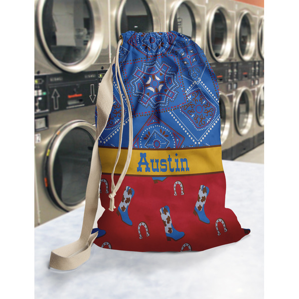 Cowboy Laundry Bag in Laundromat