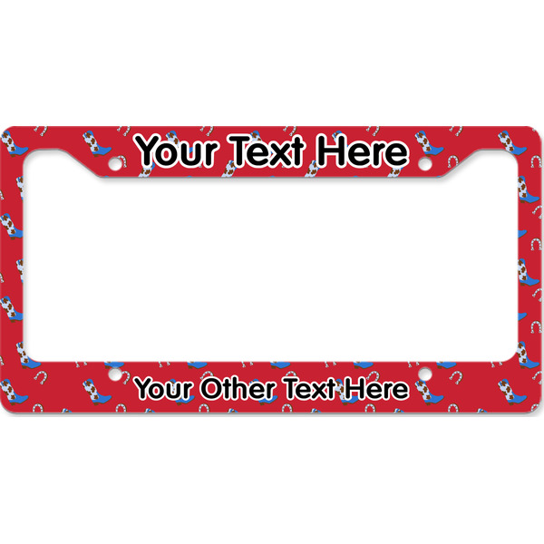 Custom Cowboy License Plate Frame - Style B (Personalized)