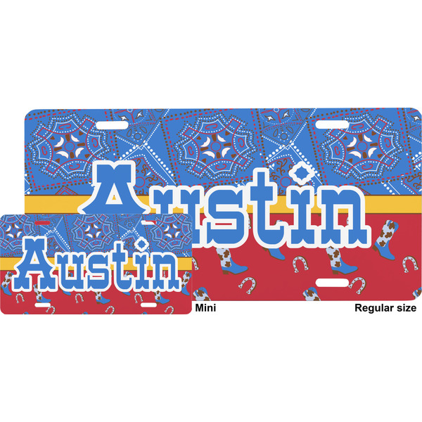 Cowboy License Plate (Sizes)