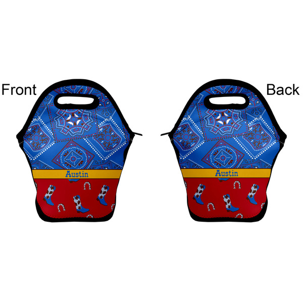 Cowboy Lunch Bag - Front and Back