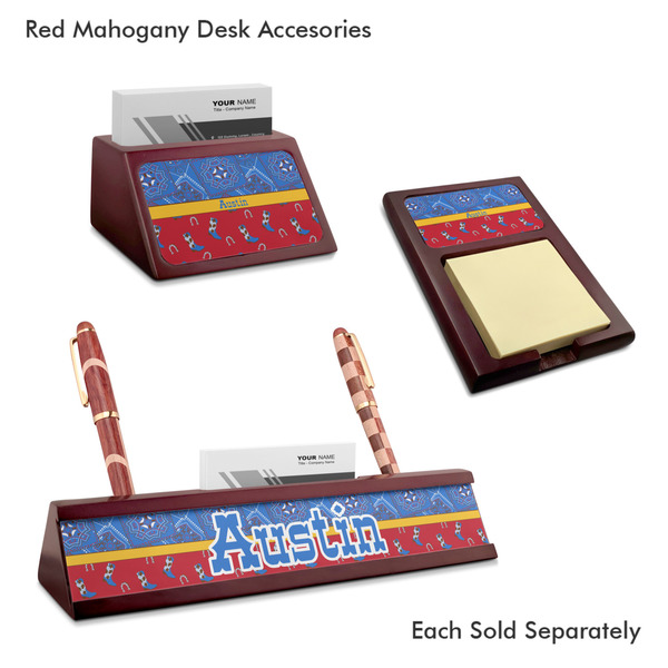 Cowboy Mahogany Desk Accessories
