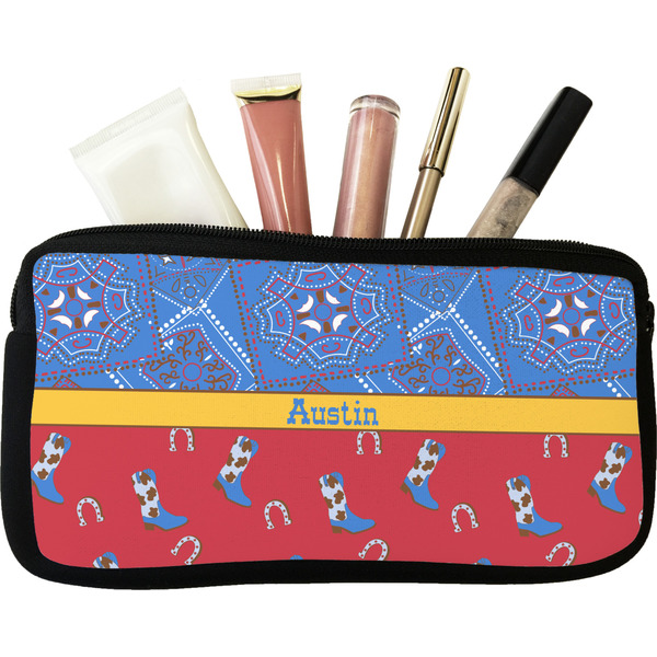 Custom Cowboy Makeup / Cosmetic Bag (Personalized)