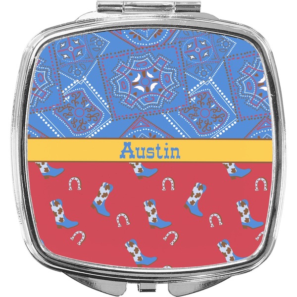 Custom Cowboy Compact Makeup Mirror (Personalized)