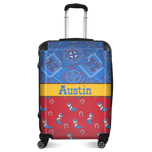 Custom Cowboy Suitcase - 24" Medium - Checked (Personalized)