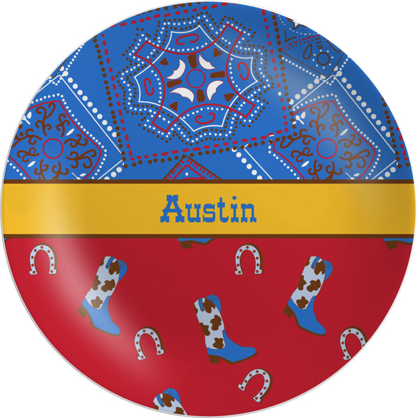 Custom Cowboy Melamine Plate (Personalized)