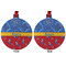 Cowboy Metal Ball Ornament - Front and Back