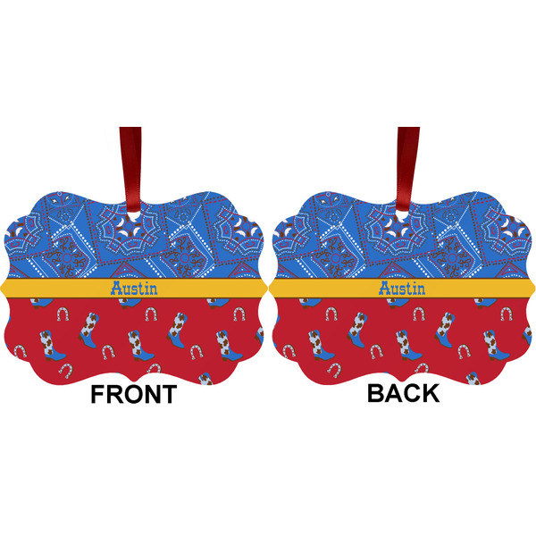 Cowboy Metal Benilux Ornament - Front and Back (APPROVAL)